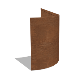 Cortenstaal kantopsluiting FLEX geplet 45 cm (lengte 150 cm)