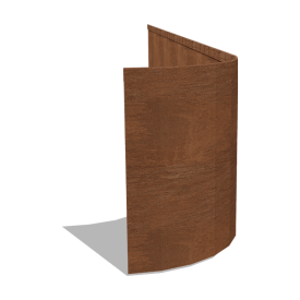 Cortenstaal borderrand - Geplet FLEX - Hoogte 45 cm - 240 cm