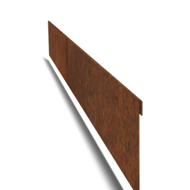 Cortenstaal borderrand - Geplet - Hoogte 23 cm - 240 cm