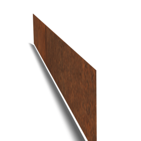 Cortenstaal kantopsluiting recht 25 cm (lengte 150 cm)