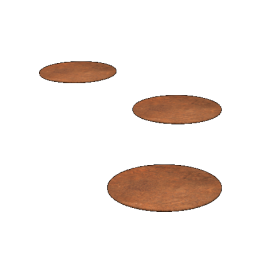 Cortenstaal staptegel - Rond - 25 cm