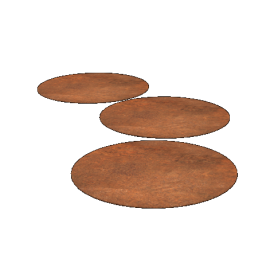 Cortenstaal staptegel - Rond - 50 cm