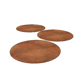 Cortenstaal staptegel - Rond - 75 cm