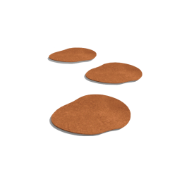 Cortenstaal staptegel - Organisch - 30 x 30 cm