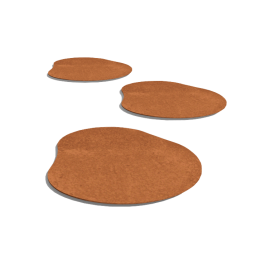 Cortenstaal staptegel - Organisch - 40 x 40 cm