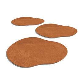 Cortenstaal staptegel - Organisch - 50 x 50 cm