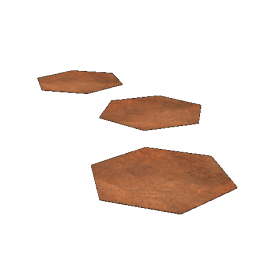 Cortenstaal staptegel Hexagon 50