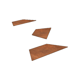 Cortenstaal staptegel Hexagon HH 50