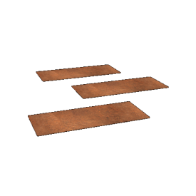 Cortenstaal staptegel - Rechthoek - 60 x 25 cm