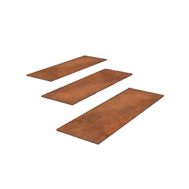 Cortenstaal staptegel Rechthoek 75 x 25 cm