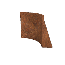 Cortenstaal keerwand - Binnenbocht - 50 x 50 x 60 cm