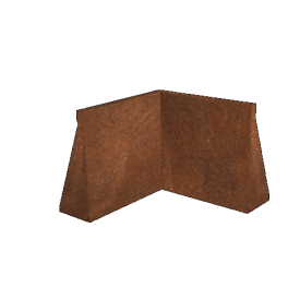 Cortenstaal keerwand - Binnenhoek - 50 x 50 x 50 cm