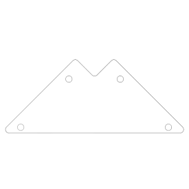 Cortenstaal plantenbak - Koppelplaat - 90°