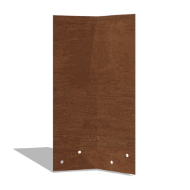 Cortenstaal koppelplaat 90º Hoog