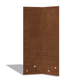 Cortenstaal koppelplaat - 45° - Hoogte borderrand 34 / 37,5 cm