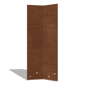 Cortenstaal koppelplaat - 45° - Hoogte borderrand 45 cm