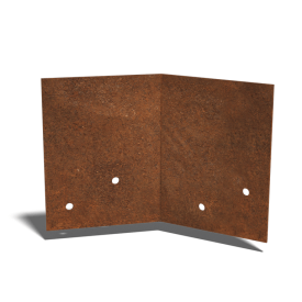 Cortenstaal koppelplaat 45º klein