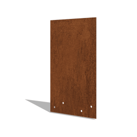 Cortenstaal koppelplaat recht hoog 34 - 37,5 cm