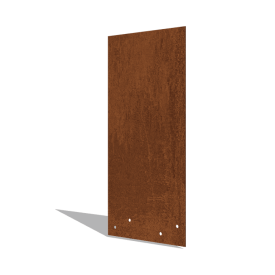 Cortenstaal koppelplaat recht hoog XL 45 cm