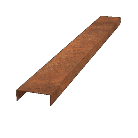 Cortenstaal overzetprofiel - 5 x 15 x 5 cm - 150 cm