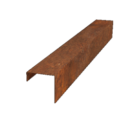 Cortenstaal overzetprofiel 15 x 15 x 5 cm (lengte 150 cm)