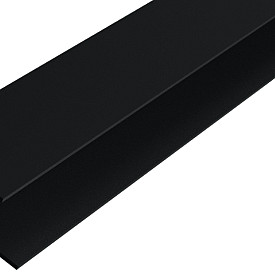 WEO35-60 Alu F-profiel Ebony Black L-300cm 65x80mm  - RAL9005