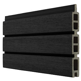 WPC fence board Modern Ebony Black 21x160mm (wb 150 mm) L-178cm