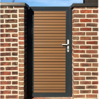 Boston maatwerk Enkele poort groot max (B) 200cm (H) 200cm incl insteekslot