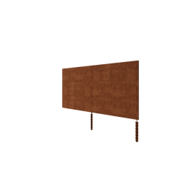 Cortenstaal schutting H3 - Complete set - 372 x 6 x 190 cm