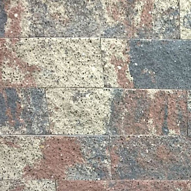 Splitrock tricolore hoekstuk 29x13x11 cm met geknipte kopse kant