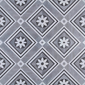 GeoCeramica® 60x60x4 Concreet Flower Decor