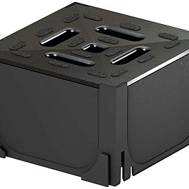 Hexaline hoekelement +kunstst. sleufr.