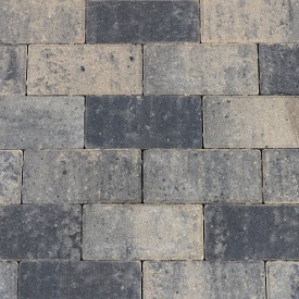 Betonstraatsteen 8 cm grijs/zwart komo