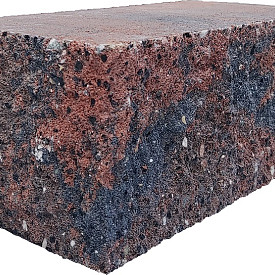 Splitrock bruin/zwart hoekstuk 29x13x11 cm met geknipte kopse kant