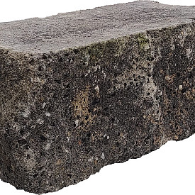 Splitrock grigio camello hoekstuk trommel 29x13x11 cm met geknipte kopse kant getrommeld