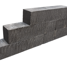 Blockstone getrommeld Small Black 12x12x60cm