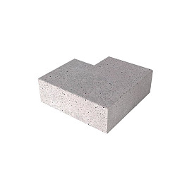 Oudhollands Schellevis hoekstuk traptreden 90° buiten 40x20 cm antraciet