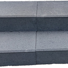 Traptrede 100x35x15 cm indus black kleurecht met facet