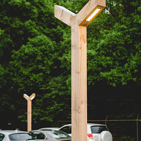 STELLE - 140x140x3300mm + 1000mm ingraven - Accoya - 2.200K - Kabel