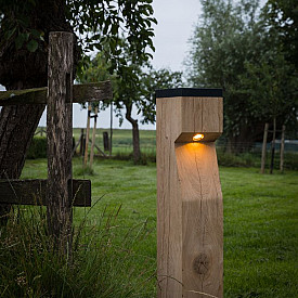 EYE Solar - 175x175x900mm + 600mm ingraven - Eiken - Amber