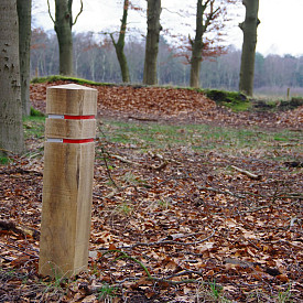 INVIA - 150x150x750mm + 500mm ingraven - Kastanje - Rectangle