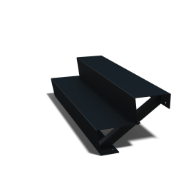 Zwarte trap 2-trede (breedte 120cm)