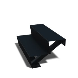 Zwarte trap 2-trede (breedte 80cm)