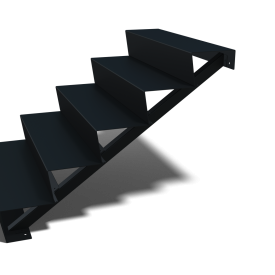 Zwarte trap 5-trede (breedte 100cm)