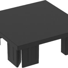 Boston pvc paalkap 75*75mm RAL9005