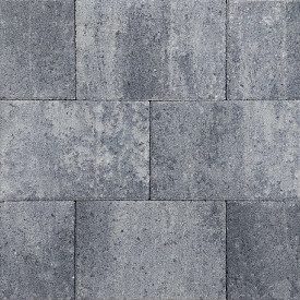 Straksteen 20x30x6 cm grijs/zwart