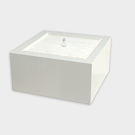 Aluminium watertafel 80x80x40-RAL9010 (wit)-Inclusief LED-verlichting