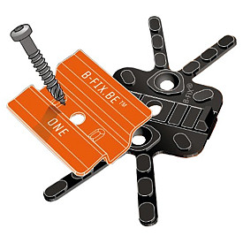 B-Fix Air zwart HDPE (42,6x87mm dikte 5 mm) 100 stuks per doos