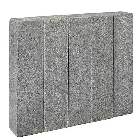 Palissades Tibet Dark Grey Suprema 100x12x12 cm Gezaagd en gevlamd