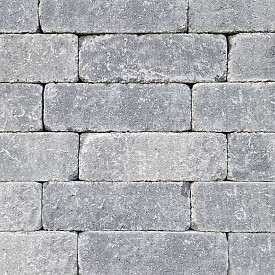 Stonique trommel longstone 7 cm grijs/zwart